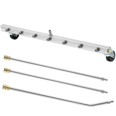 M MINGLE front view of 24-inch undercarriage head showing wide spray coverage benefit
