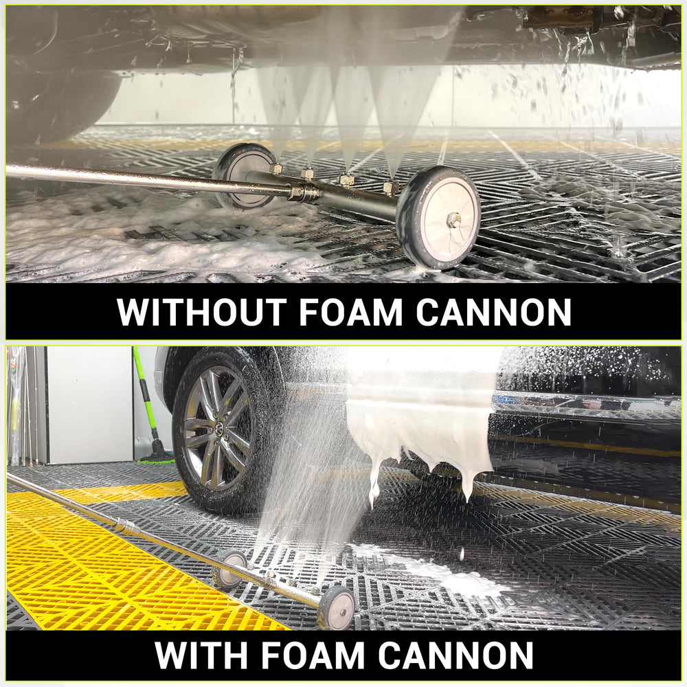 M MINGLE wand and black nozzle assembly ready to switch for exterior car washing versatility