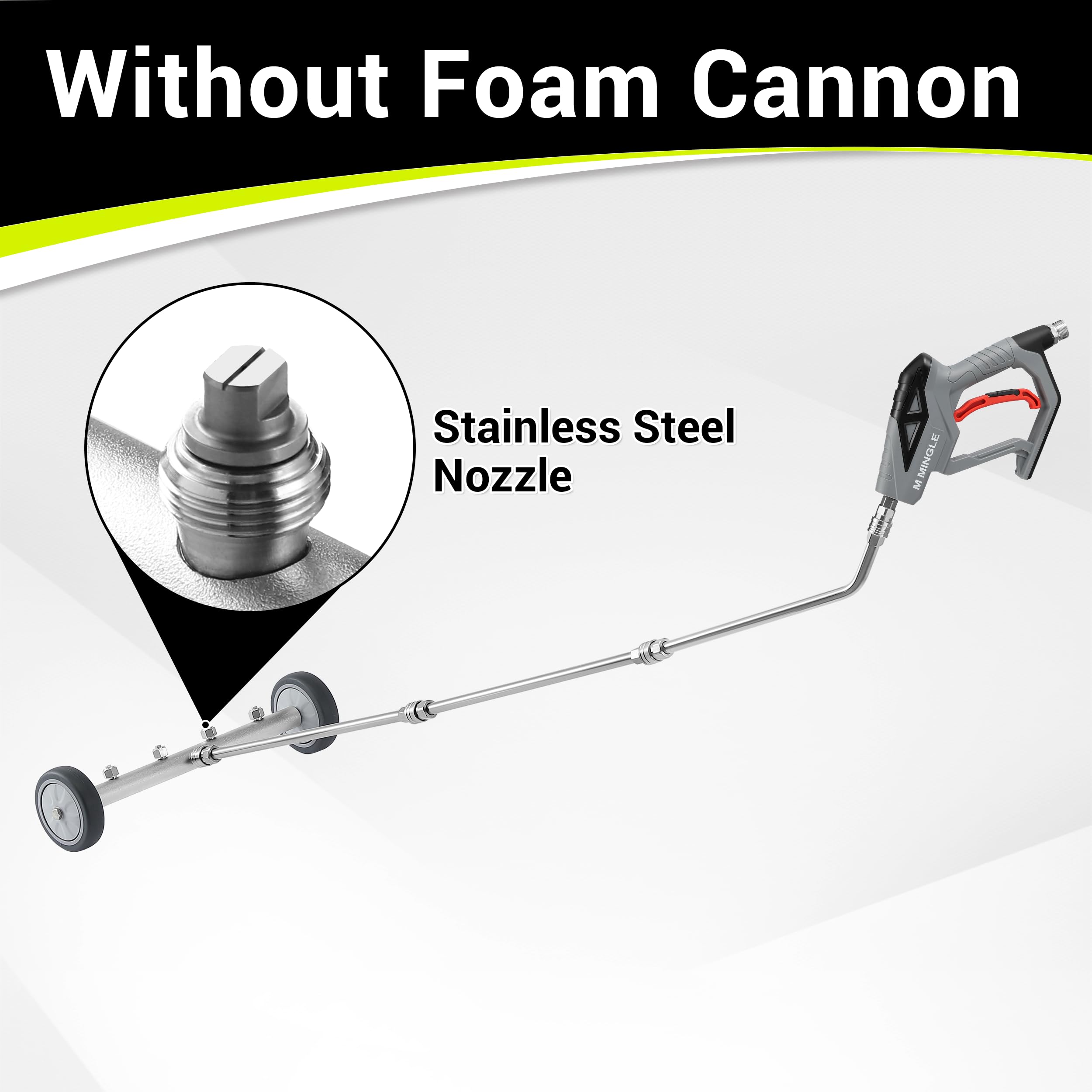 M MINGLE low-profile wheels detail designed to slide under low-clearance vehicles with ease