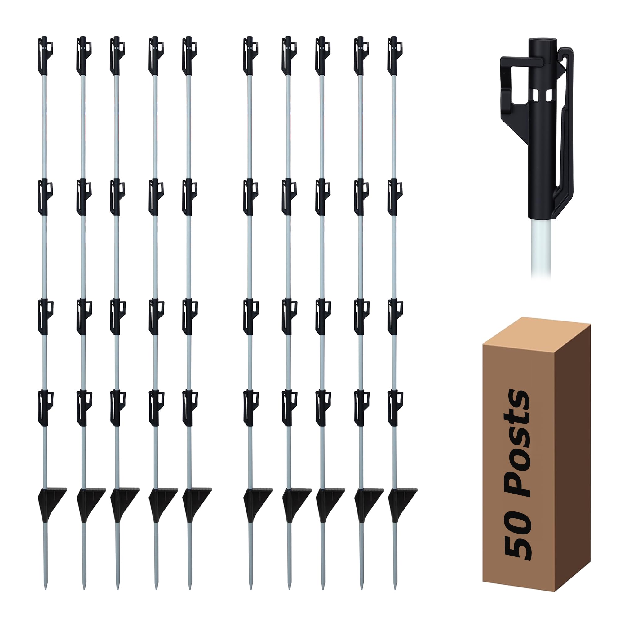 M MINGYA front view of 50 pack posts showing package quantity and color for quick purchase benefit