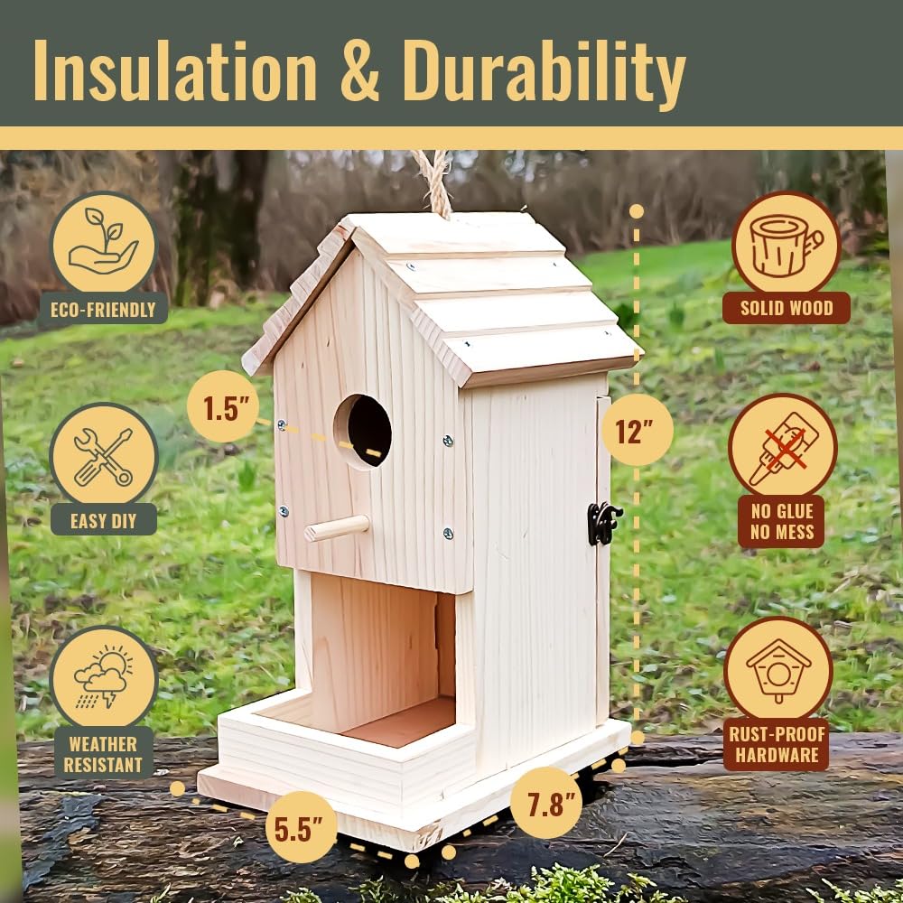 Maboko colorful painted birdhouse demonstrating customization options