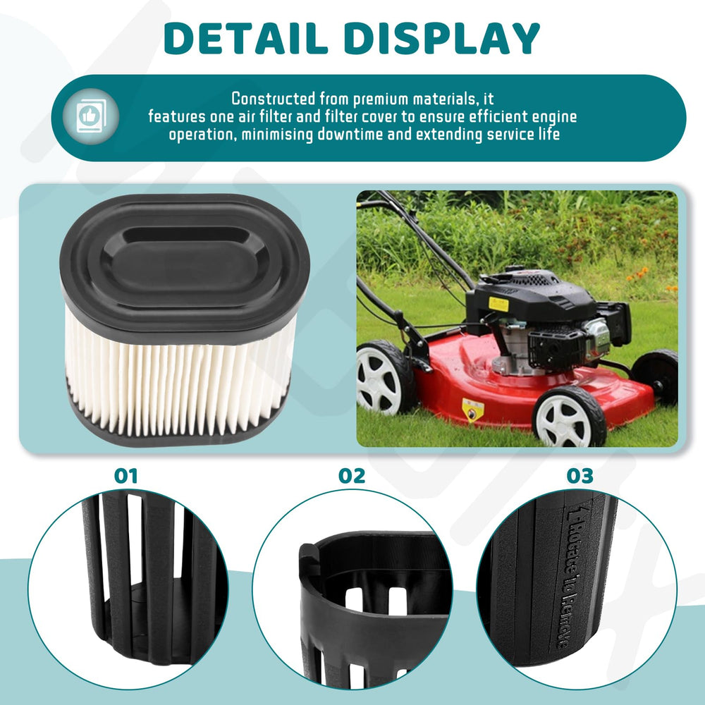 MaBoltx filter being inserted into mower housing for easy replacement