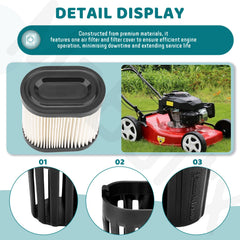 MaBoltx filter being inserted into mower housing for easy replacement