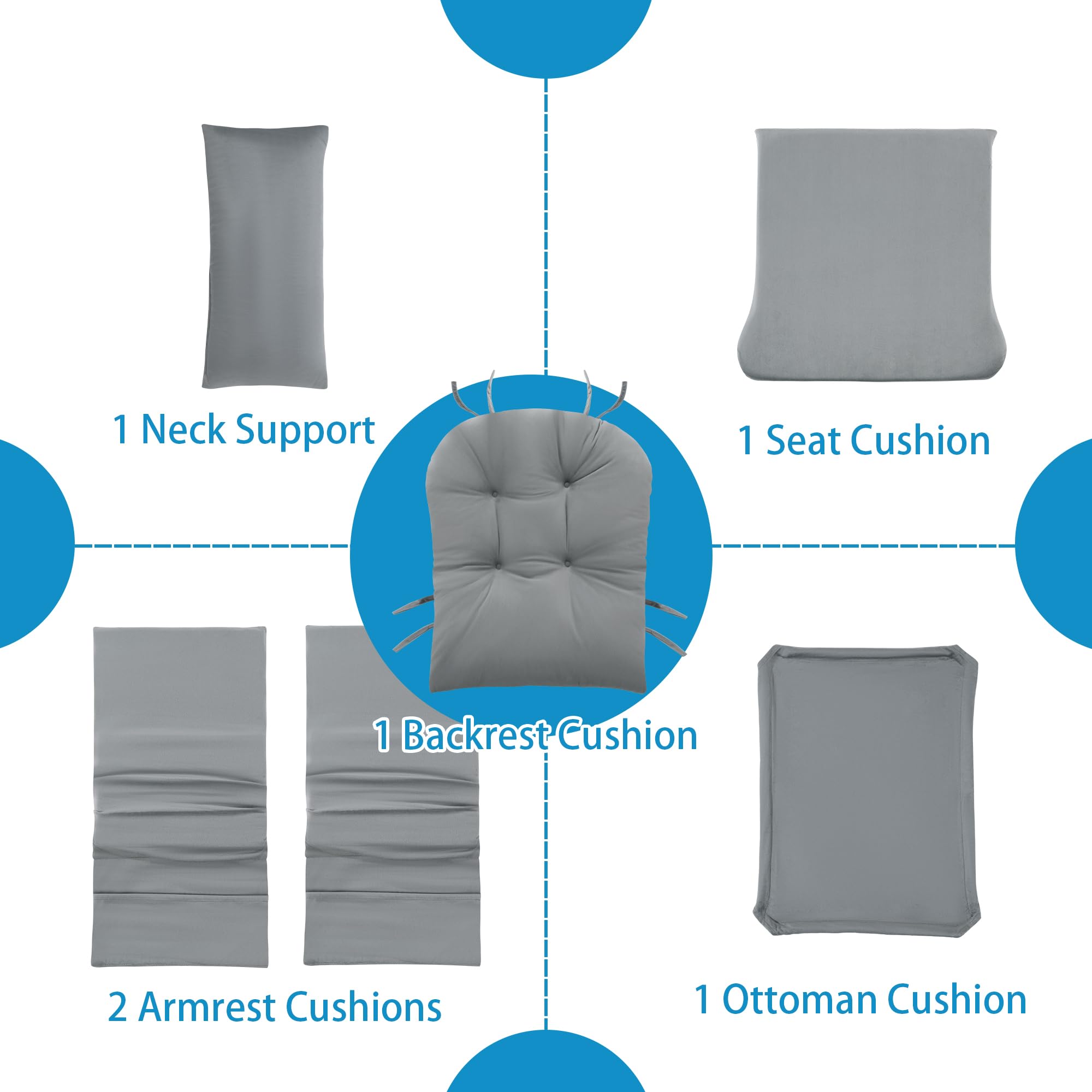 MABOZOO close-up of backrest cushion showing contoured support and breathable microfiber