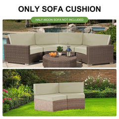 MABOZOO two-piece cushions placed on wicker sectional in patio highlighting cohesive look