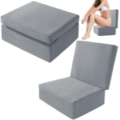 MABOZOO front view of gray booster seat and back showing ergonomic support and comfort