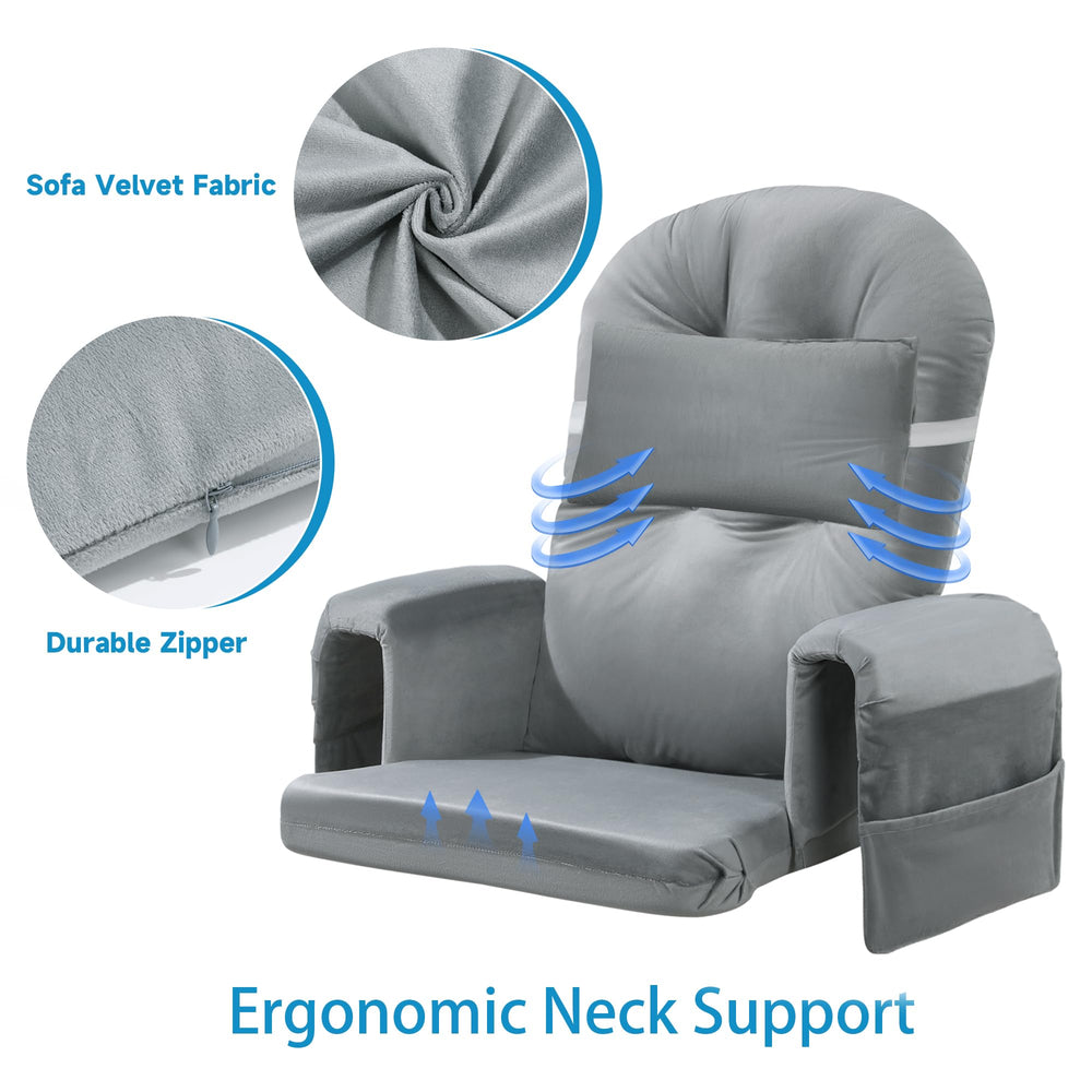 MABOZOO seat cushion edge showing 2.8-inch foam thickness for added hip support