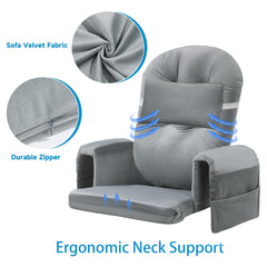 MABOZOO seat cushion edge showing 2.8-inch foam thickness for added hip support