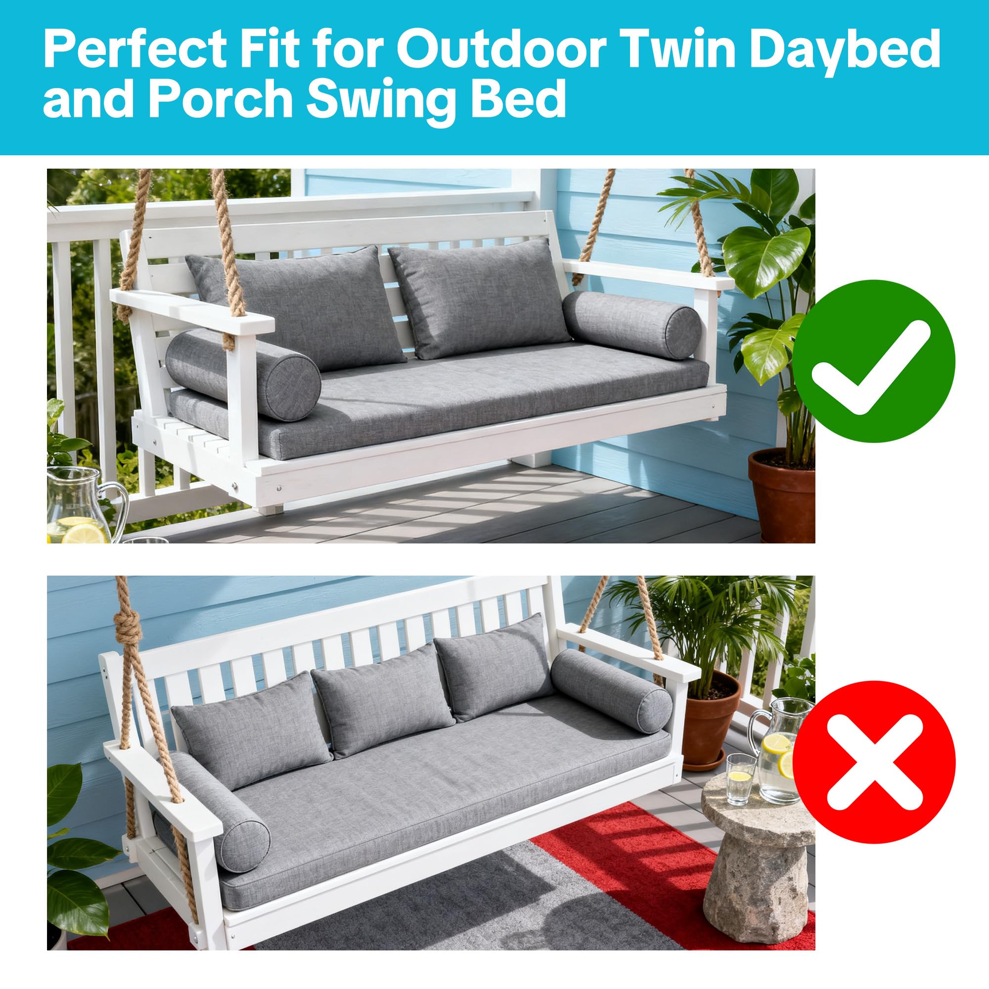 MABOZOO inserts next to a twin mattress for clear size comparison