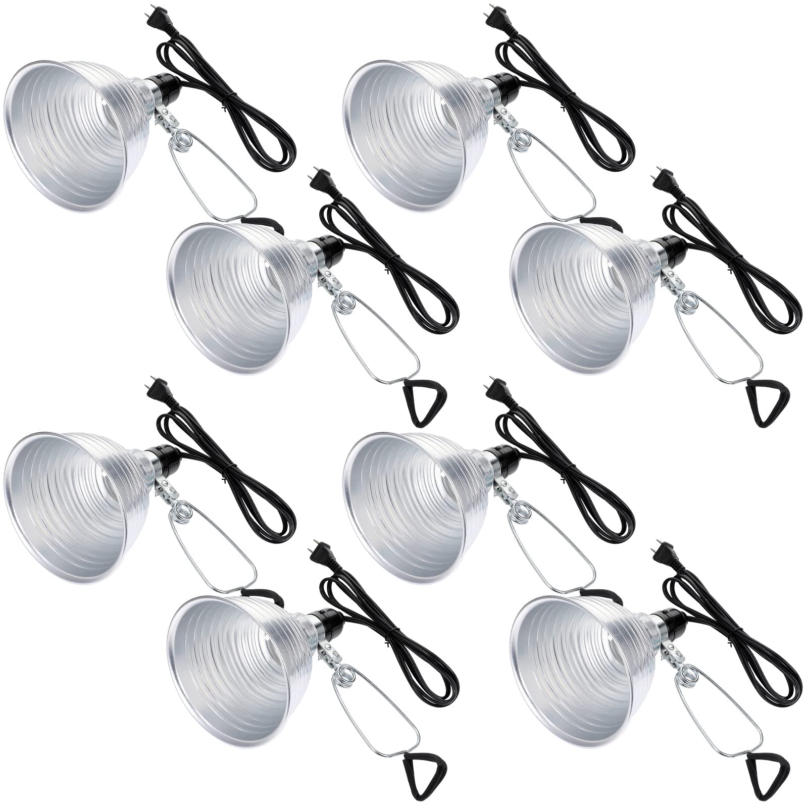 Macarrie clamp lamp front view showing reflector and E26 socket, ideal directional light