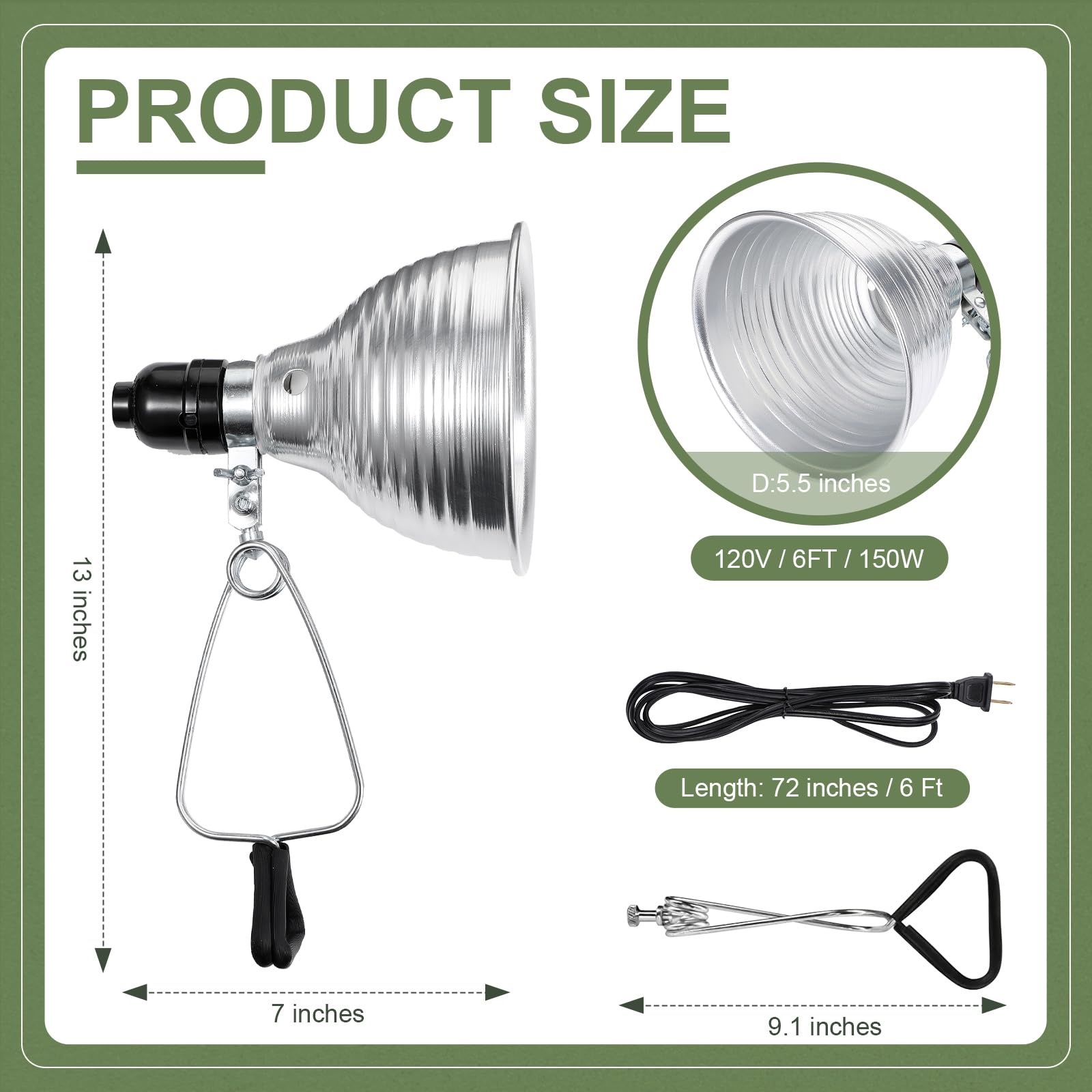 Macarrie close-up of 5.5-inch aluminum reflector highlighting concentrated light efficiency