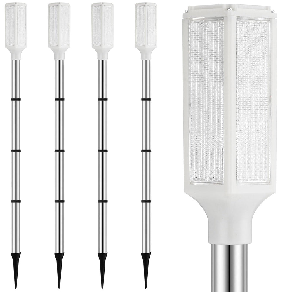 Macarrie front view pack of four solar driveway markers enhances nighttime boundary visibility