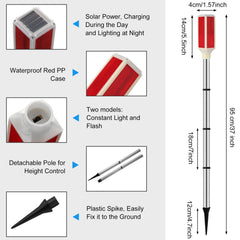 Macarrie close-up of LED and red reflector highlighting visibility benefit
