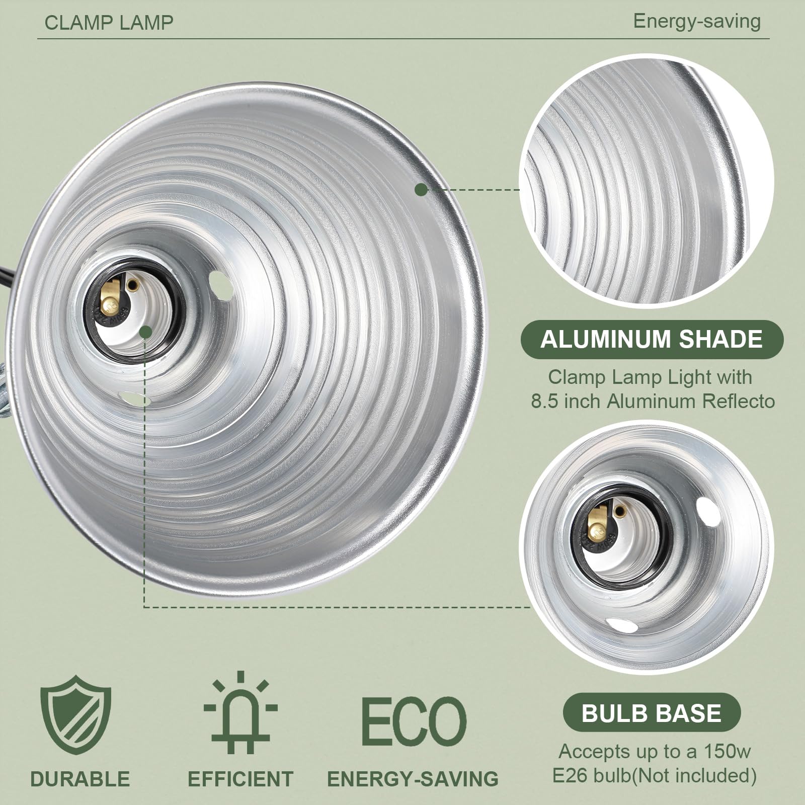 Macarrie aluminum reflector detail highlighting focused light and heat resistance