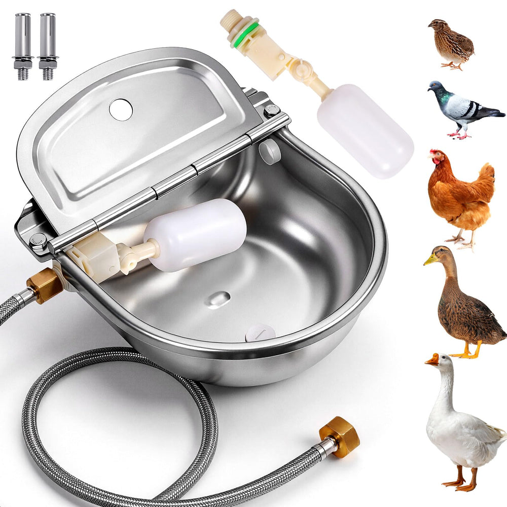 MACGOAL front view wall-mounted waterer showing tidy, spill-free watering
