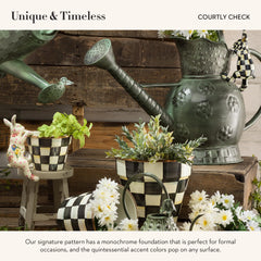 MACKENZIE-CHILDS Funny Bunny close-up of gilded ears for elegant decorative highlight