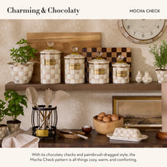 MACKENZIE-CHILDS bronzed stainless-steel rim detail offering corrosion resistance and refined contrast