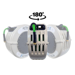 Macnaught closeup of reel housing detailing durable finish and smooth rewind