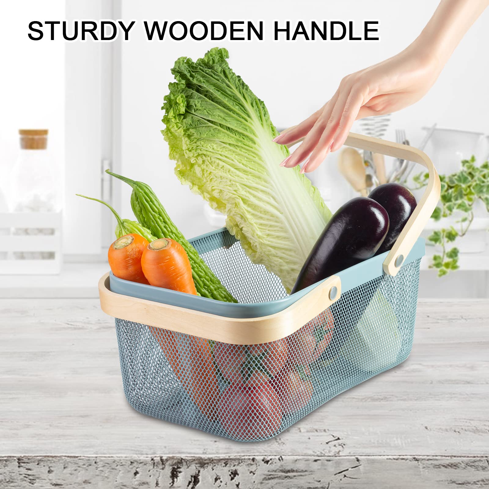 MACOIOR basket filled with fresh produce demonstrating ventilation benefit
