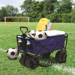MacSports close-up of 600D fabric and Beachcomber Macwagon logo for durable protection