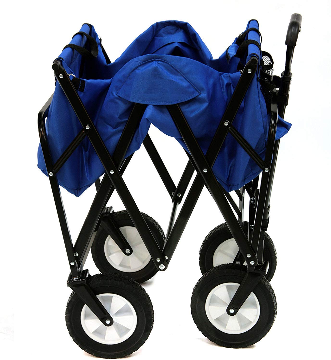 MacSports wagon folded inside carry bag for compact storage and travel