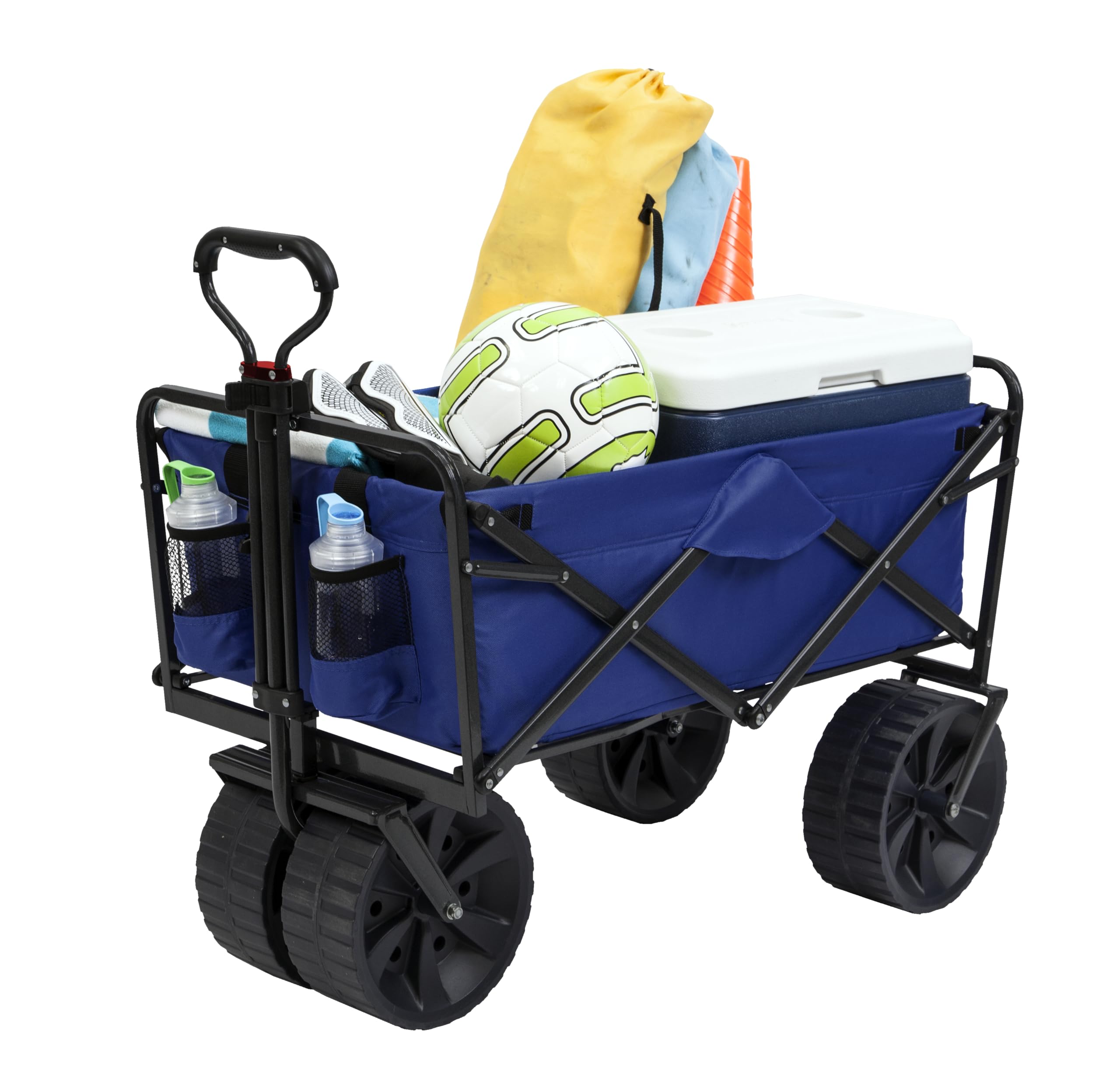 MacSports front view of wagon showing roomy cargo and sturdy frame for easy hauling