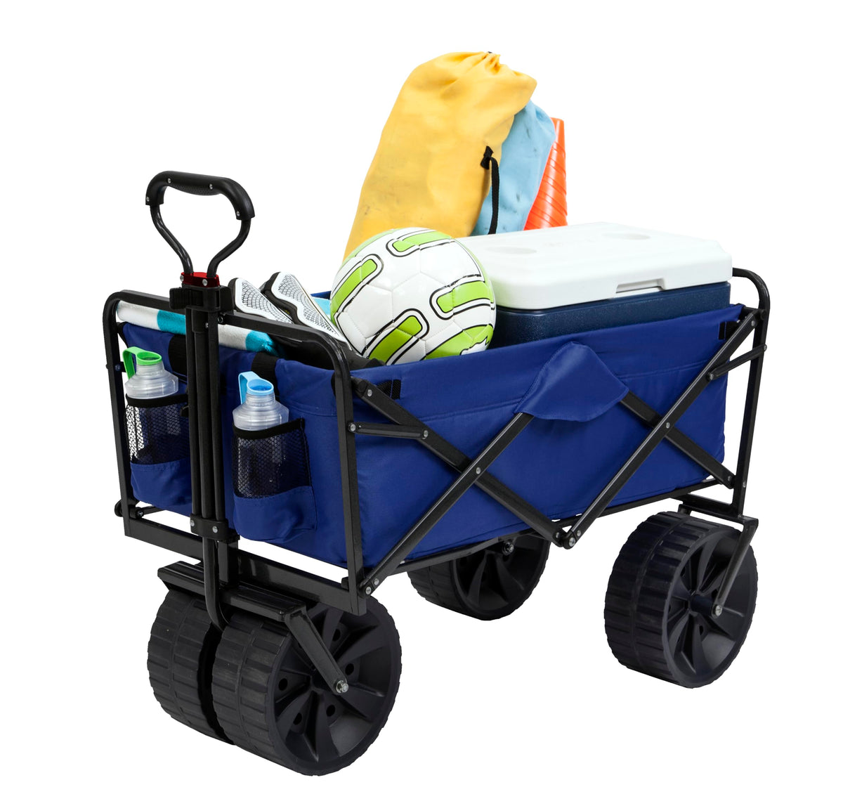 MacSports front view of wagon showing roomy cargo and sturdy frame for easy hauling