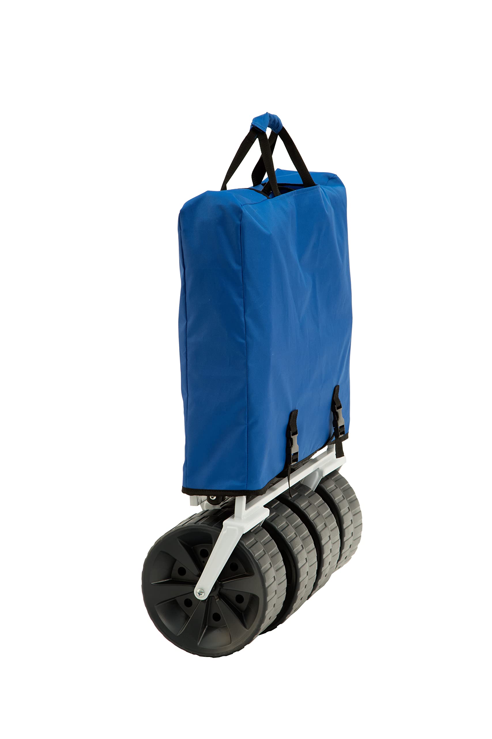 MacSports wagon loaded and pulled on beach demonstrating effortless gear hauling
