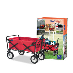 MacSports folded wagon in included carry case for compact storage and travel ease