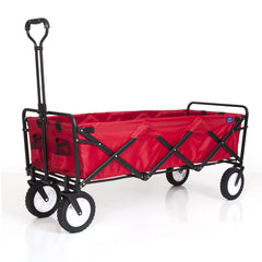 MacSports WTCX-201 front view showing red wagon and ample cargo space for hauling