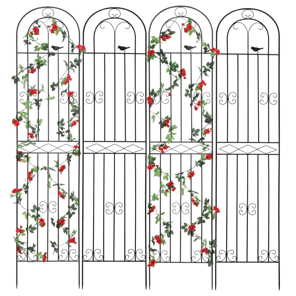 Macteyia front view assembled trellis showing clean silhouette and support