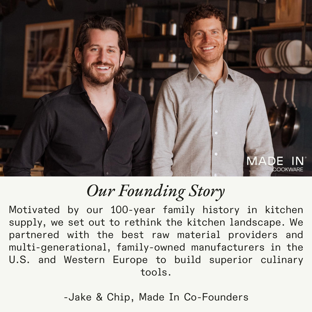 Made In grill press packaging and label communicating Swedish craftsmanship and quality