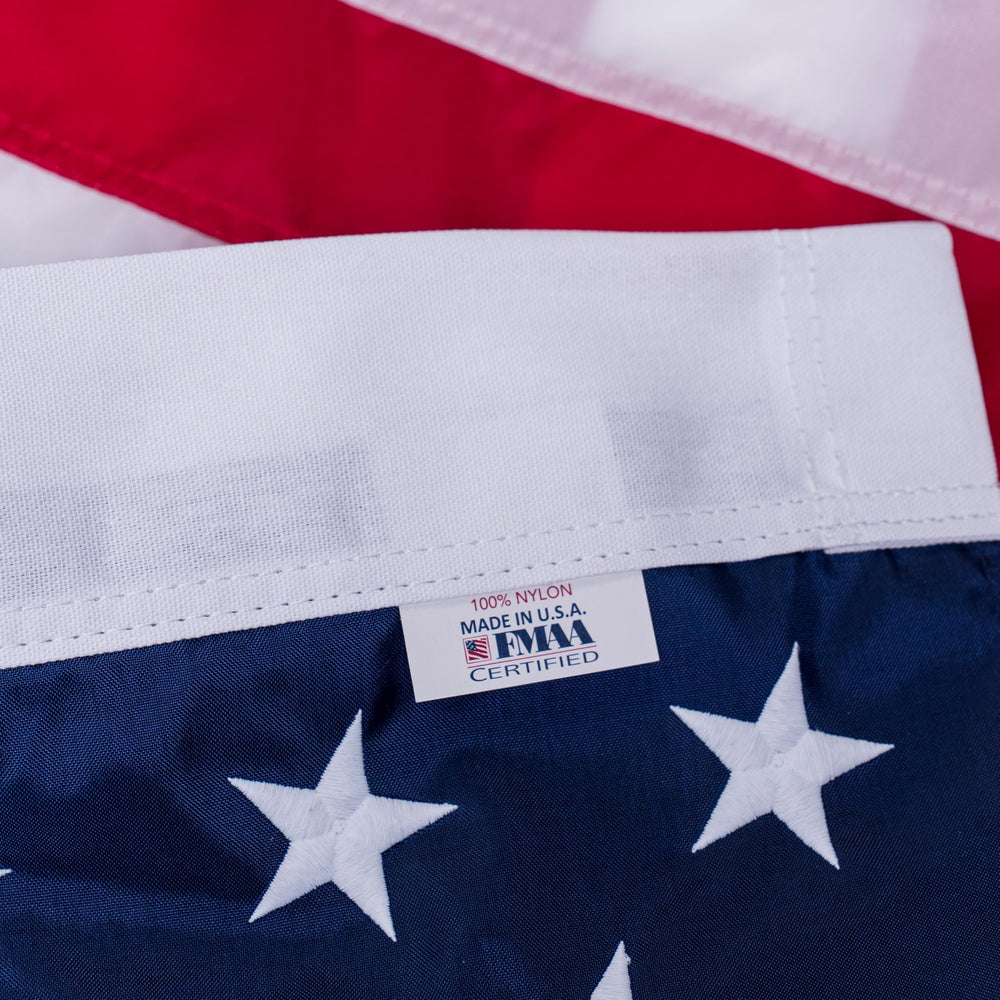 Made in USA Flags front view of 3x5 nylon flag showing vivid colors and full design
