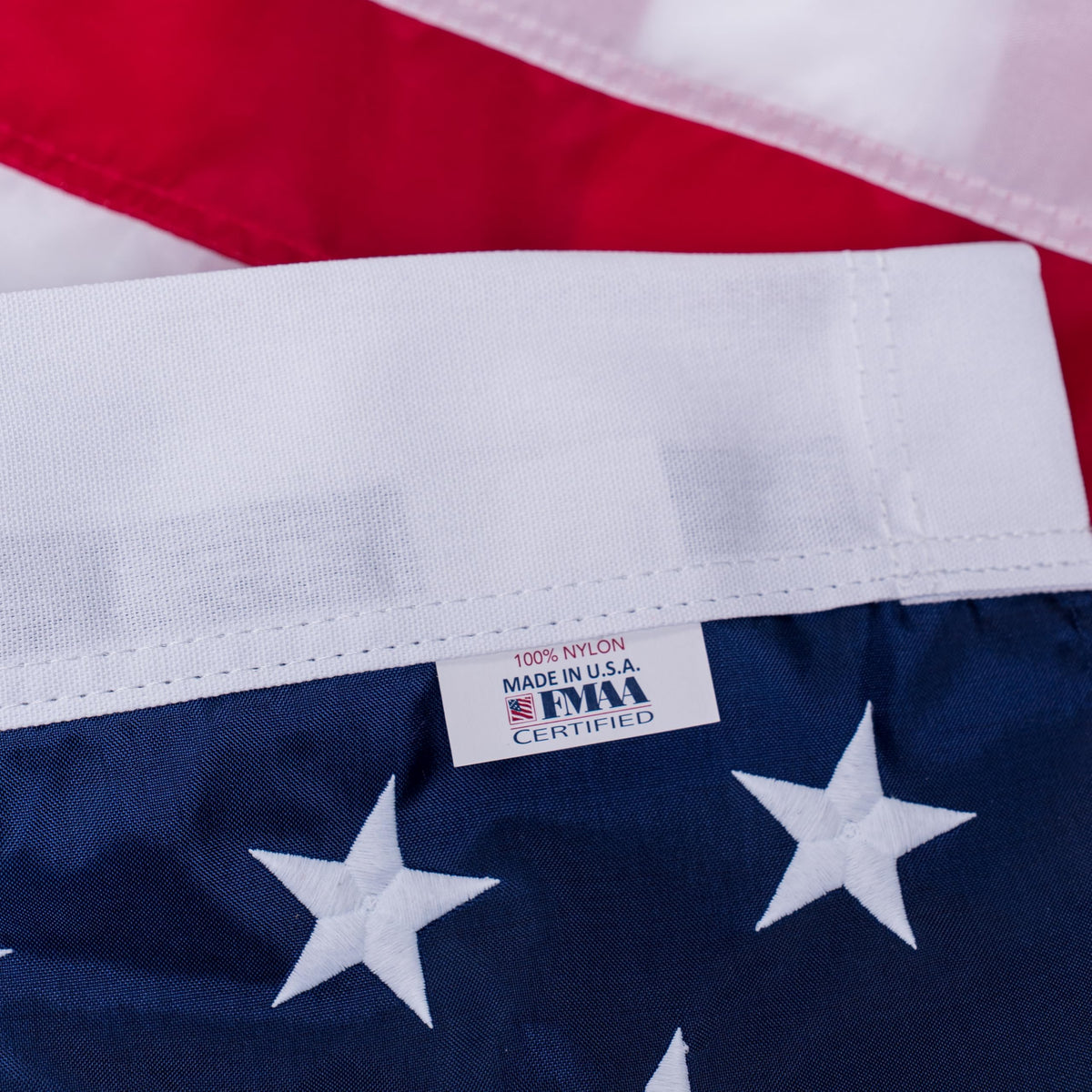 Made in USA Flags front view of 3x5 nylon flag showing vivid colors and full design