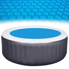 MADHOLLY front view of 7ft round cover showing full fit and protection