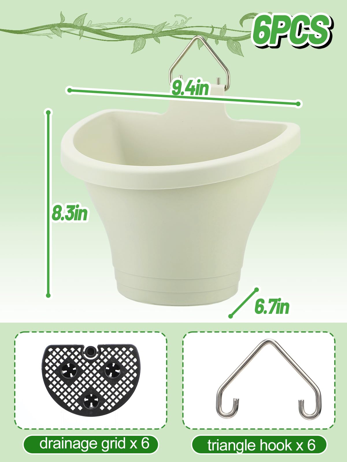 MADHOLLY size comparison with hand showing lightweight, easy-hang benefit