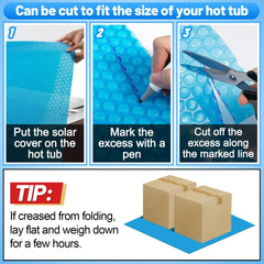 MADHOLLY demonstration of trimming cover to fit an irregular hot tub shape