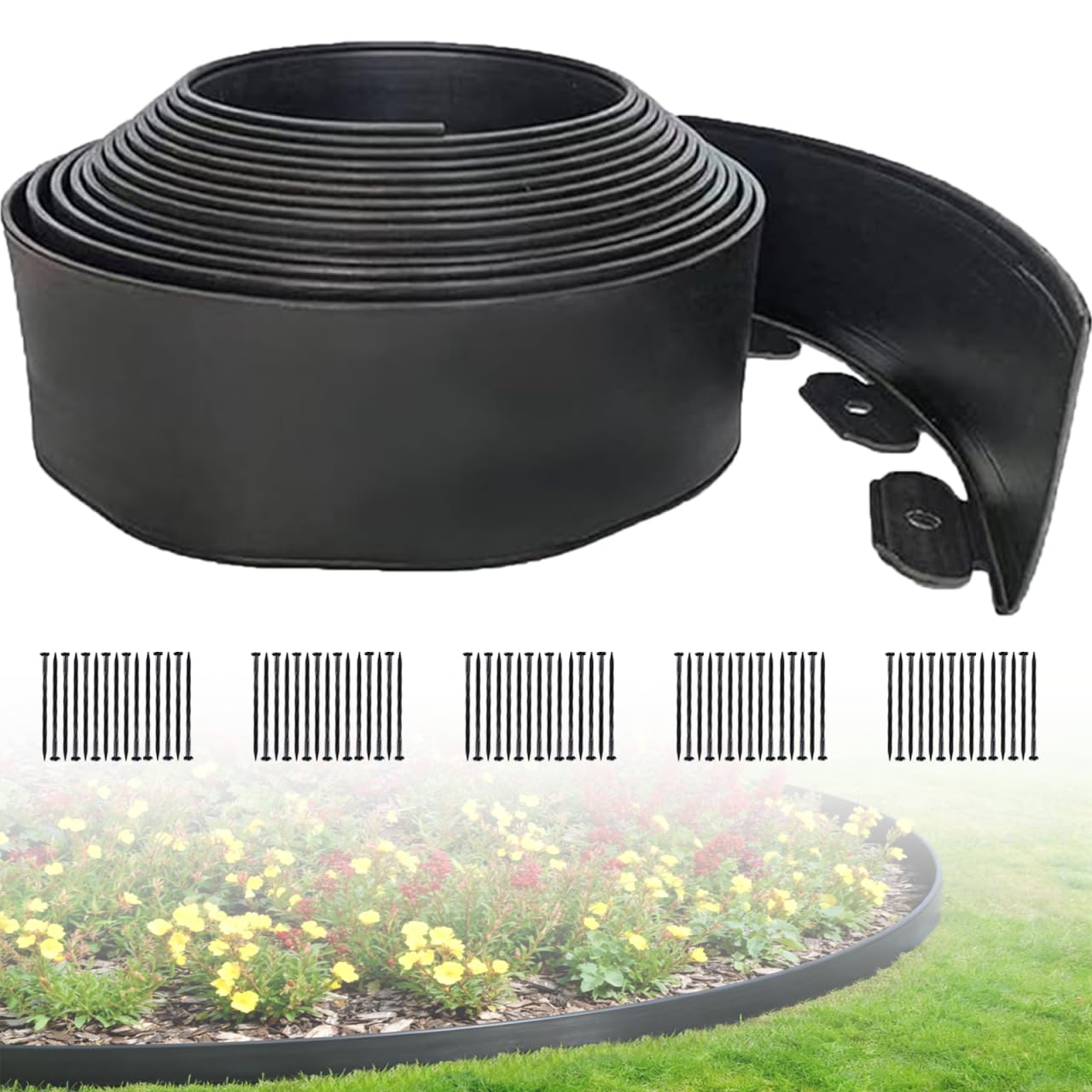 maebeacae front view of unrolled edging kit showing full length and neat appearance