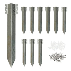 maebeacae front view of 10-pack stakes showing contents and durable finish
