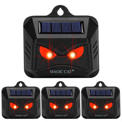 MAGIC CAT front view of four repellers showing compact, weatherproof design and easy setup