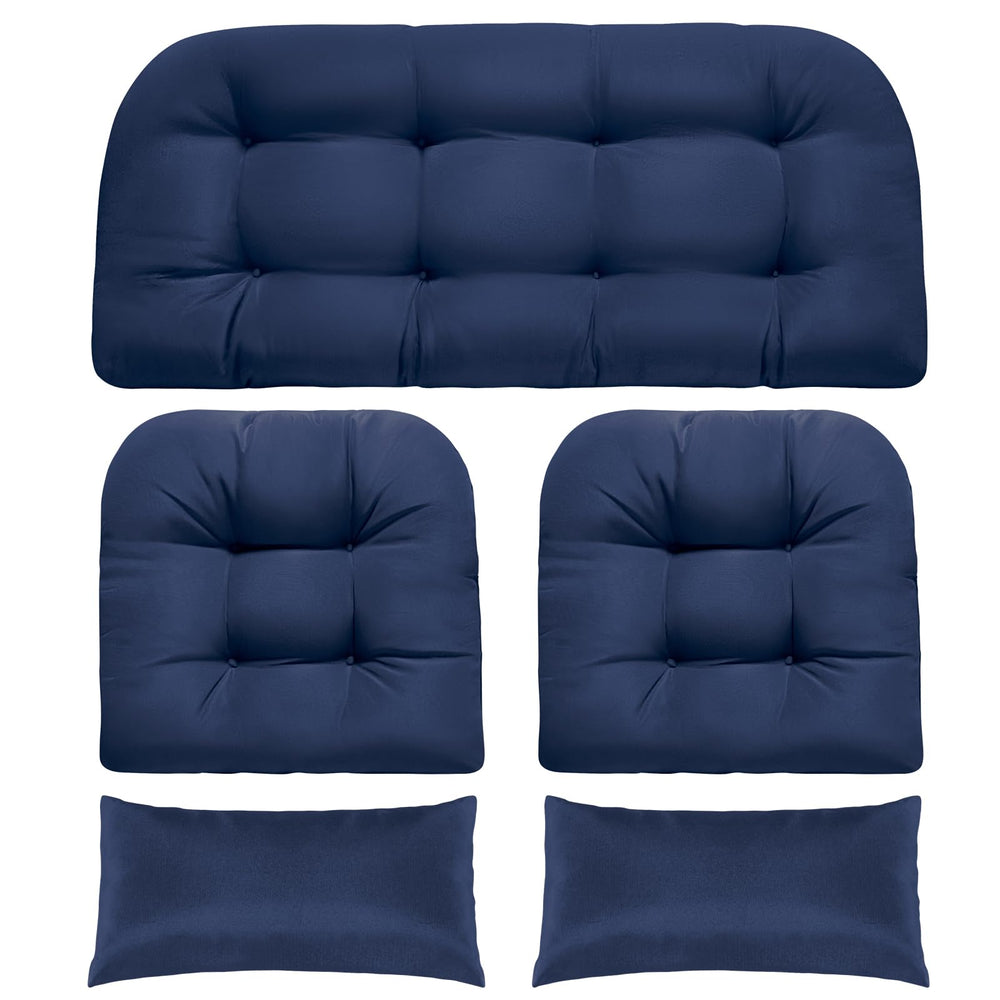 MAGIC ELEPHANT front view of Oxford-blue cushion set showing coordinated style and protection