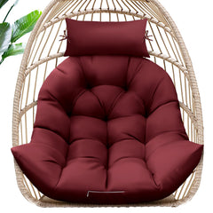 MAGIC ELEPHANT front view of cushion fitting egg chair for roomy comfort