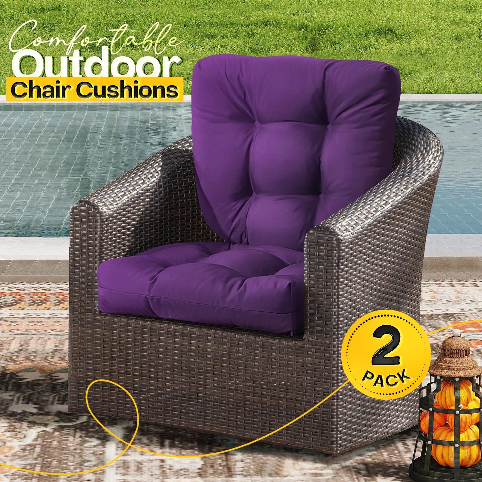MAGIC ELEPHANT patio scene with cushions enhances outdoor relaxation