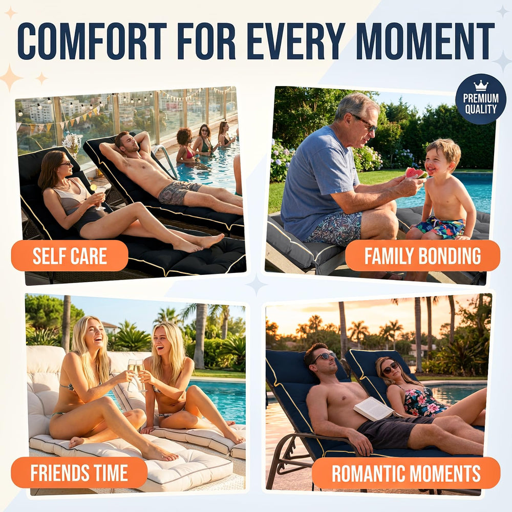 MAGIC ELEPHANT lifestyle poolside black cushion adding style and comfort