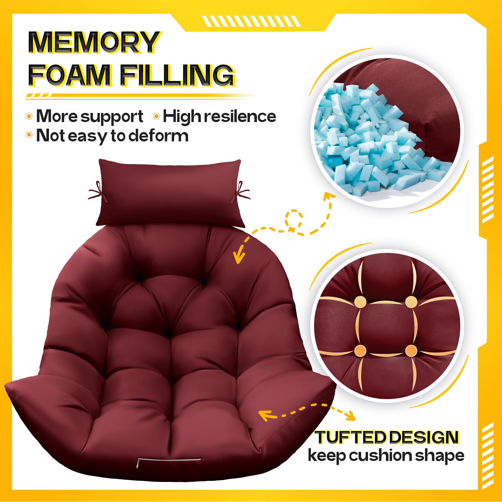 MAGIC ELEPHANT shredded memory foam close-up showing conforming support