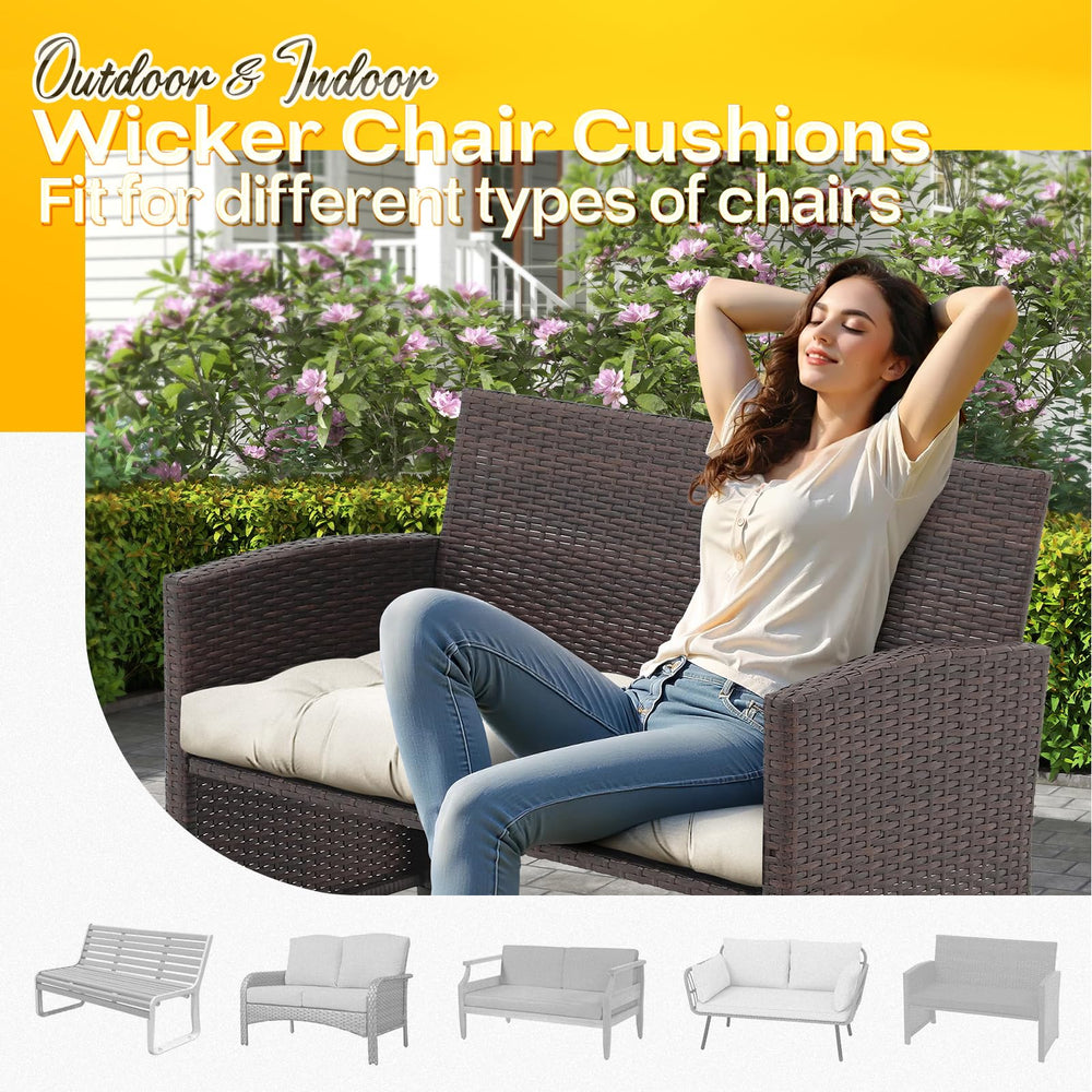 MAGIC ELEPHANT cushion on porch swing illustrating secure fit and relaxed lifestyle setting