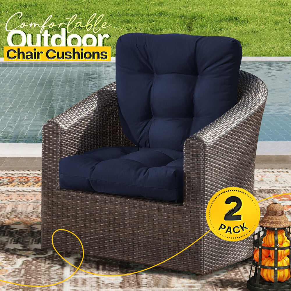 MAGIC ELEPHANT two cushions stacked in a backyard setting suggesting cozy lifestyle use