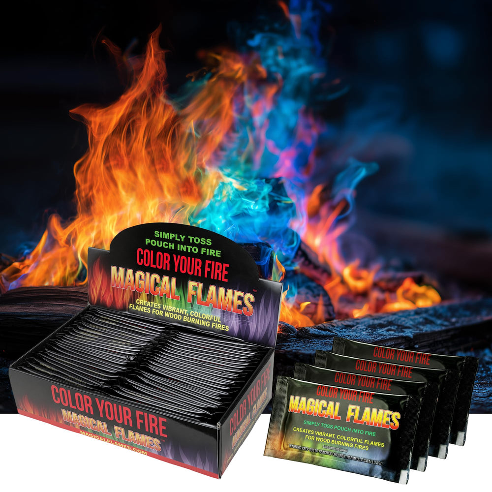 Magical Flames front packaging showing 50-pack and benefits