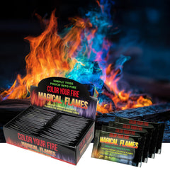 Magical Flames front packaging showing 50-pack and benefits