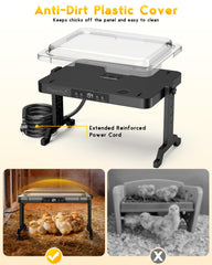 Magicfly brooder plate close-up of heated surface highlighting easy cleaning